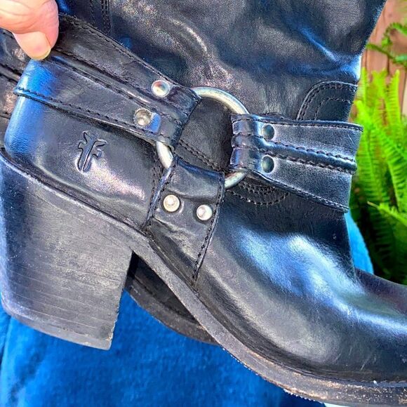 Ladies leather heeled boots size 7 by Fray - Picture 5 of 11